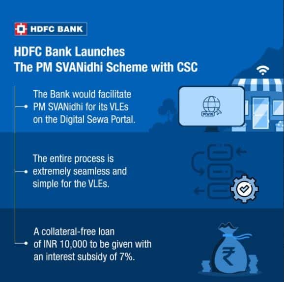 HDFC Bank Launches The PM SVANidhi Scheme with CSC